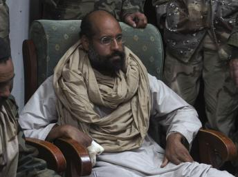 Seif al-islam, quelques heures après sa capture par les ex-rebelles libyens, le 19 novembre 2011.