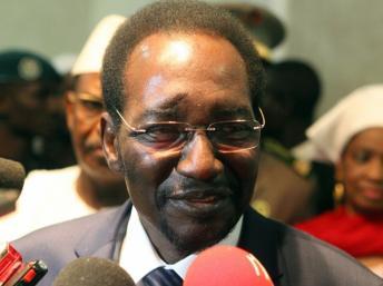 Le président malien de la transition Dioncounda Traoré à son arrivée à Bamako le 27 juillet 2012.