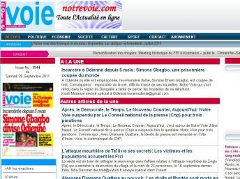 Le quotidien pro-Gbagbo «Notre Voie» une nouvelle fois absent des kiosques