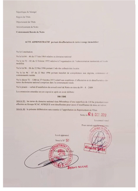 Notto Diobasse: Alioune Sarr protège le foncier au profit des générations futures, contre les activistes et les prédateurs