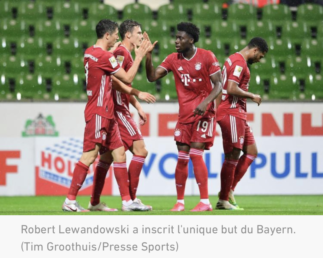 Le Bayern sacré champion de Bundesliga pour la 30e fois Le Bayern sacré champion de Bundesliga pour la 30e fois