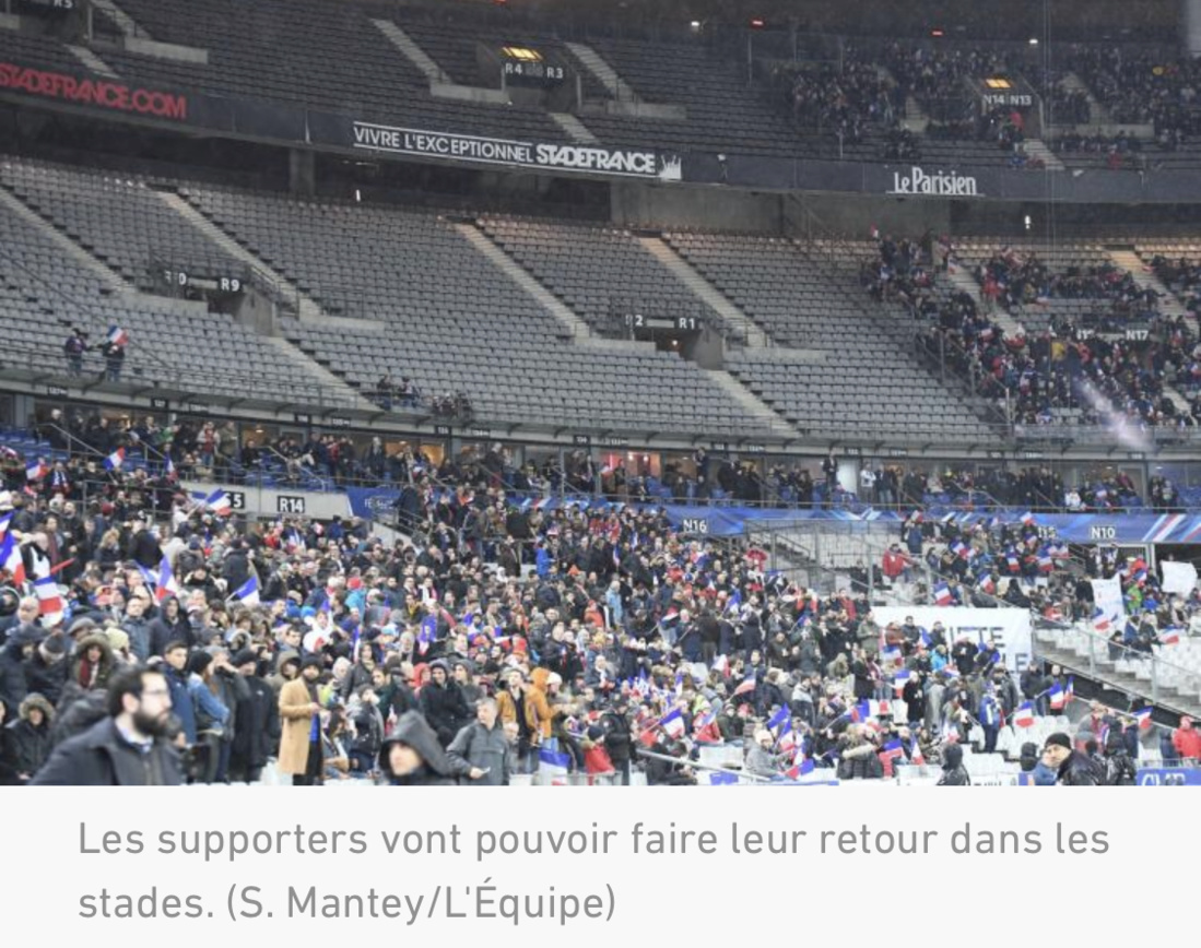 France: Les sports collectifs de nouveau autorisés, réouverture des stades au public à partir du 11 juillet