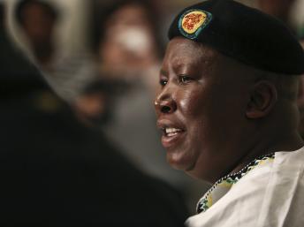 L’opposant Julius Malema lors d’une conférence de presse à Johannesburg, le 18 septembre 2012.