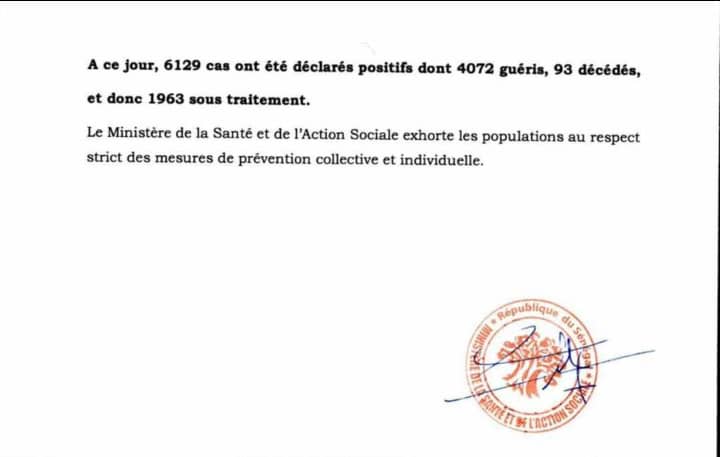 15 cas communautaires ce mercredi : Dakar, la région la plus touchée avec 13 cas