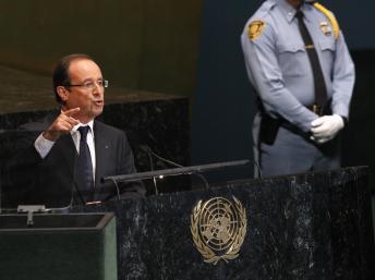 François Hollande à la tribune des Nations unies, le 25 septembre 2012.