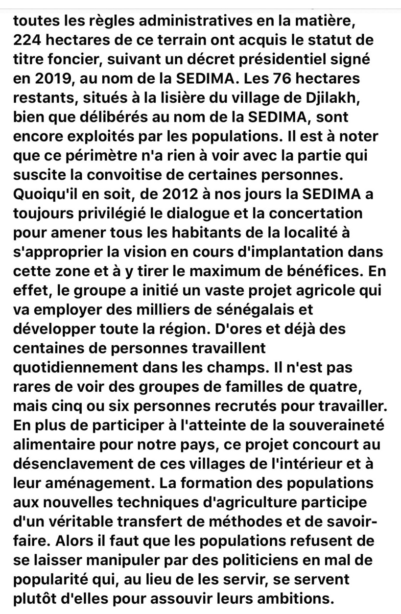 Babacar Ngom VS Paysans de Ndingler: des 76 hectares mal acquis à la sortie maladroite de sa fille Anta sur Facebook Babacar Ngom VS Paysans de Ndingler: des 76 hectares mal acquis à la sortie maladroite de sa fille Anta sur Facebook