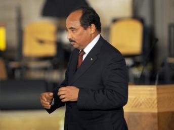 Mohamed Ould Abdel Aziz le président de la Mauritanie à Tunis, le 14 janvier 2012.
