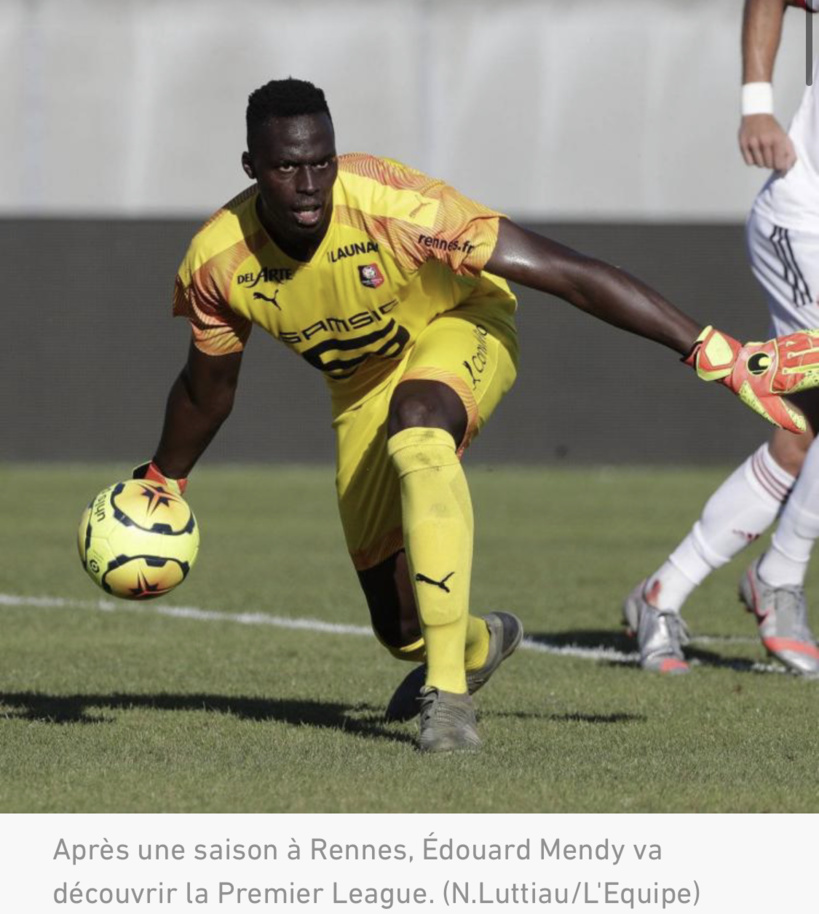 Édouard Mendy dit adieu à ses coéquipiers de Rennes vendredi: un transfert record pour un gardien de Ligue 1