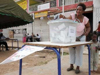 Un bureau de vote à Accra, lors de l'élection présidentielle, le 28 décembre 2008.