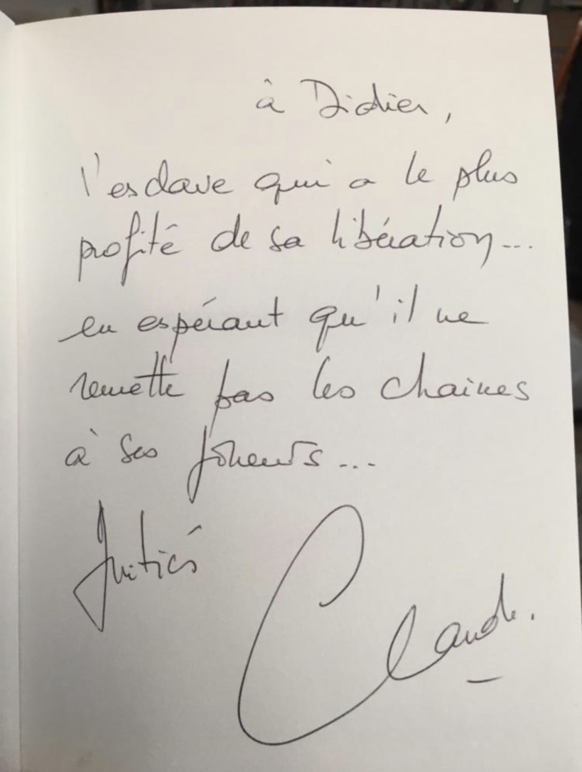 La dédicace dans laquelle Claude Onesta comparaît Didier Dinart à un « esclave » La dédicace dans laquelle Claude Onesta comparaît Didier Dinart à un « esclave »