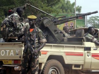 Les forces gouvernementales se seraient repliées à l'ouest de Bambari (Image d'archive). AFP PHOTO/ISSOUF SANOGO