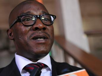 Gnenema Mamadou Coulibaly, le ministre ivoirien de la Justice AFP PHOTO/ SIA KAMBOU