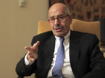 Mohamed el-Baradei, un des dirigeants du Front du salut national au Caire, le 24 novembre 2012. REUTERS/Mohamed Abd El Ghany