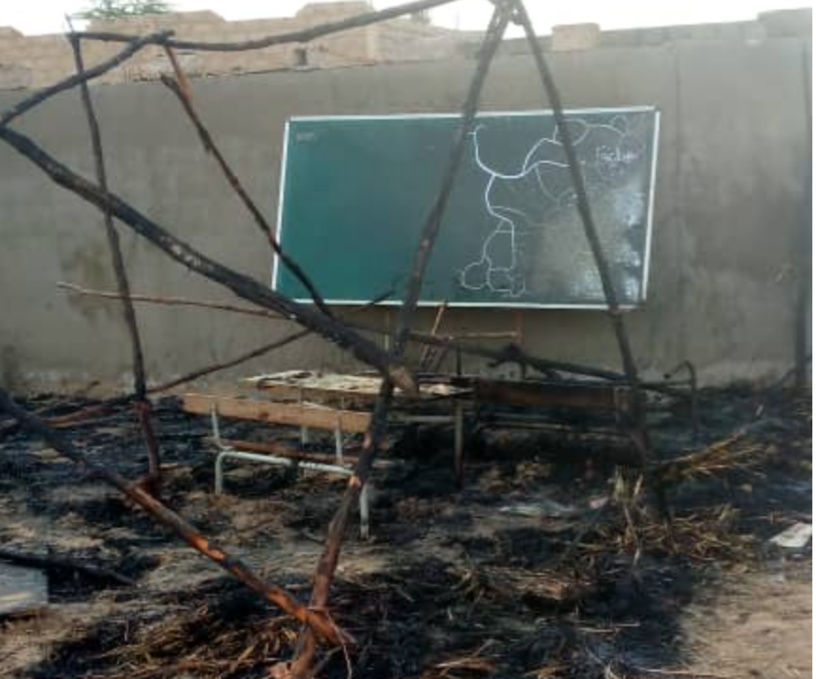 Incendie dans une école à Kaolack: trois abris provisoires consumés par les flammes Incendie dans une école à Kaolack: trois abris provisoires consumés par les flammes