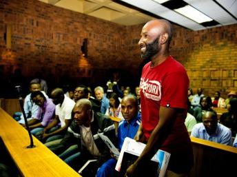 Etienne Kabila devant la cour de Pretoria le 27 février 2013. AFP PHOTO / STRINGER