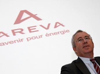 Luc Oursel, président du Directoire d'Areva, ce jeudi 28 février à Paris. REUTERS/Christian Hartmann