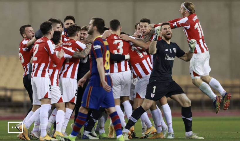 Finale Supercoupe Espagne: Bilbao fait craquer le Barça, Messi perd les nerfs