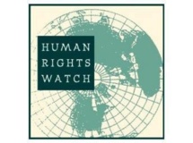 Le logo de l'organisation internationale des droits de l'homme Human Rights Watch (HRW).
