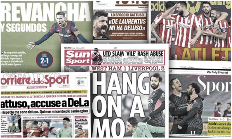 Le clash entre Gattuso et De Laurentiis enflamme l'Italie, Salah régale l'Angleterre