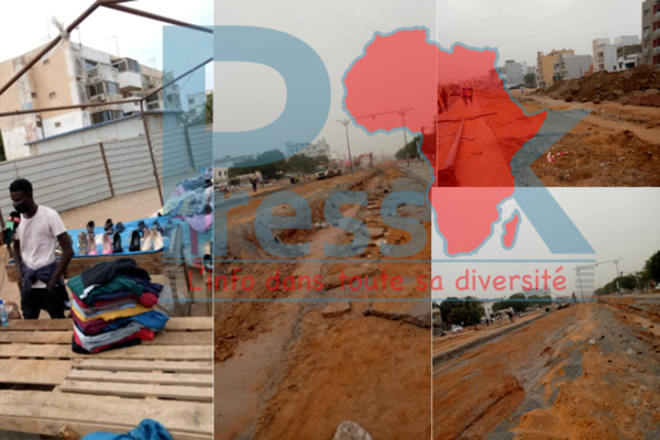 Travaux BRT Liberté 6: les commerçants refusent de déguerpir et s'exposent aux dangers de chantiers Travaux BRT Liberté 6: les commerçants refusent de déguerpir et s'exposent aux dangers de chantiers