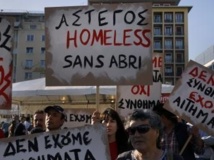Grèce: manifestation des sans-abri à Athènes