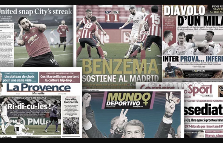 Le sauveur Karim Benzema met Madrid à ses pieds, l'élimination honteuse de l'OM fait les gros titres
