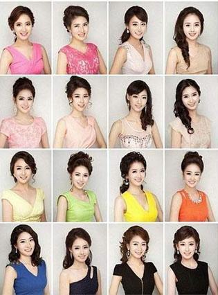 Les prétendantes au titre de Miss Corée du Sud se ressemblent toutes !