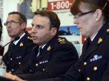 Des chefs de la police à Toronto après avoir déjoué un attentat en avril 2013.