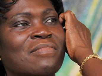 L'ex-Première dame de Côte d'Ivoire, Simone Gbagbo, en 2009. AFP PHOTO/ SIA KAMBOU