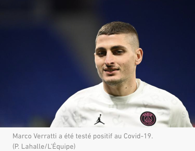Marco Verratti déclaré positif à la Covid-19 et forfait pour le match aller contre le Bayern
