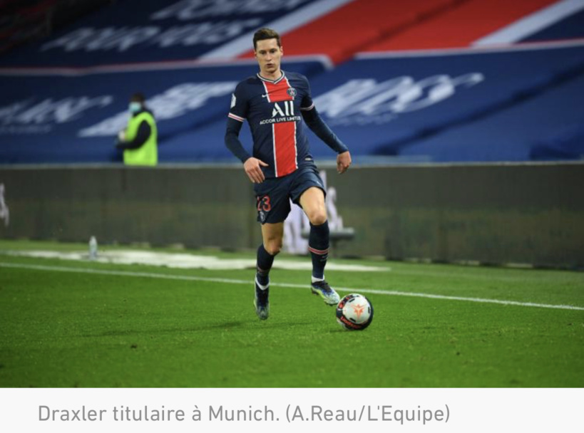 La composition du PSG contre le Bayern en Ligue des champions : avec Dagba et Draxler La composition du PSG contre le Bayern en Ligue des champions : avec Dagba et Draxler