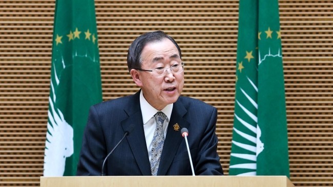 50 ans de l'OUA: Ban Ki Moom détaille les contraintes au développement de l'Afrique