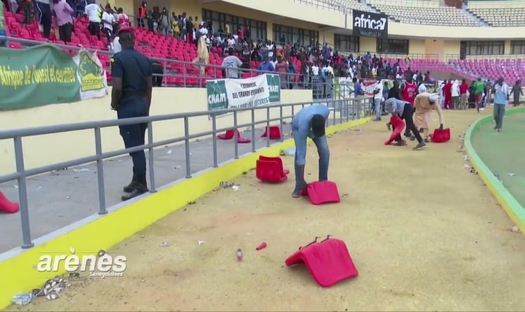 Arène nationale: 213 chaises cassées, les caméras de surveillance activées pour cueillir les fauteurs de troubles 