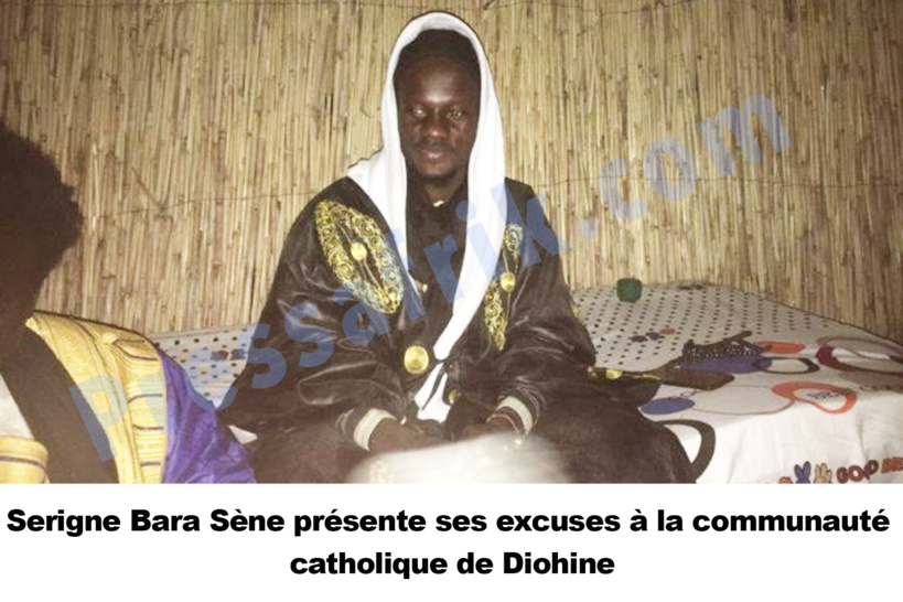 Serigne Bara Sène présente ses excuses à la communauté catholique de Diohine et appelle à la paix Serigne Bara Sène présente ses excuses à la communauté catholique de Diohine et appelle à la paix
