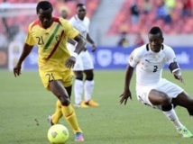 Le Malien Mahamadou Ndiaye (à gauche) jouant lors de la CAN 2013. AFP PHOTO / STEPHANE DE SAKUTIN