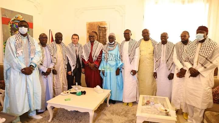 Une délégation du khalife général des tidianes reçue par l'ambassadeur Safwat Ibraghith pour soutenir la Palestine
