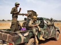 Des éléments de l'armée malienne. (Ici à Diabaly, le 26 janvier 2013.)