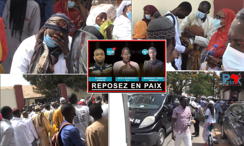 Levée de corps des agents décédés de Leral TV: les témoignages de Seydou Guéye, Bamba Kassé et Bougane Levée de corps des agents décédés de Leral TV: les témoignages de Seydou Guéye, Bamba Kassé et Bougane