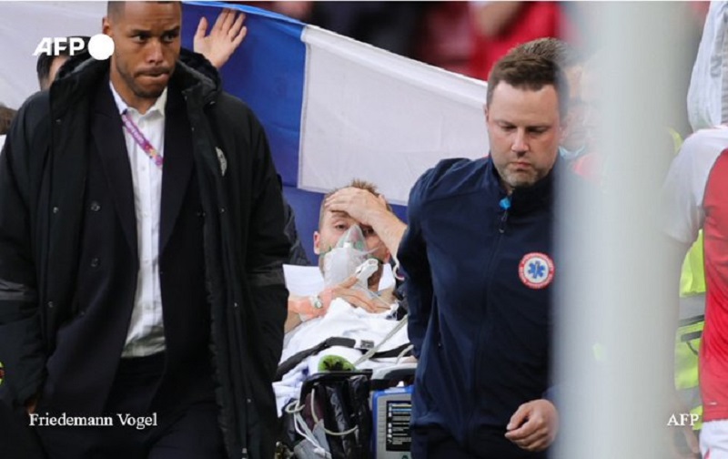 Euro 2021: Christian Eriksen «éveillé» et dans un état «stable» après son malaise lors du match Danemark-Finlande