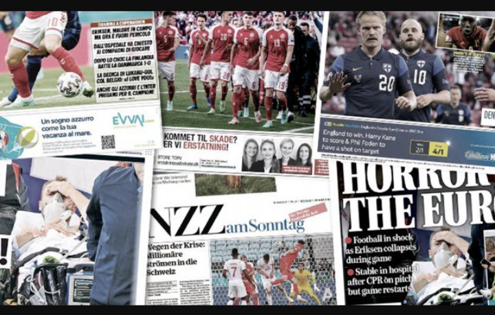 La presse européenne sous le choc après l'arrêt cardiaque de Christian Eriksen