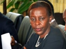 La ministre des Affaires étrangères du Rwanda, Louise Mushikiwabo. AFP PHOTO / JUNIOR D.KANNAH