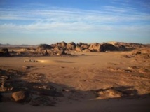 Le désert de Tamanrasset, au sud de l'Algérie, région frontalière avec le Niger et le Mali. Photo : Str /AFP