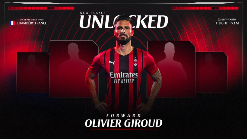 Olivier Giroud s'engage officiellement avec l'AC Milan