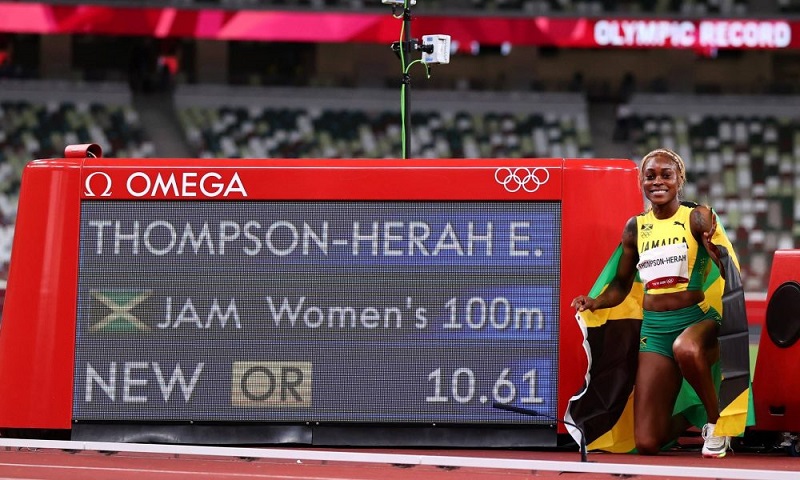 ​JO-2020 - Athlétisme: deuxième titre et deuxième chrono de l'histoire sur 100 m pour la Jamaïcaine Elaine Thompson-Herah