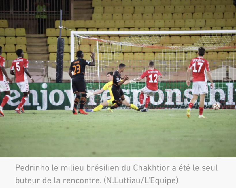 Monaco battu à domicile par le Chakhtior en barrage aller de Ligue des champions