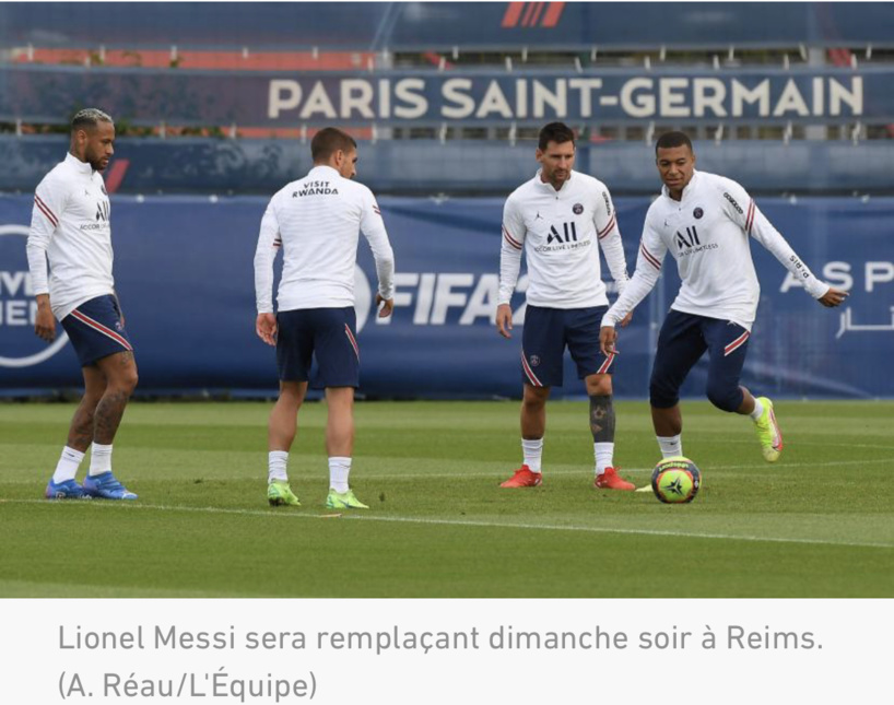 Lionel Messi remplaçant avec le PSG à Reims, Kylian Mbappé titulaire Lionel Messi remplaçant avec le PSG à Reims, Kylian Mbappé titulaire