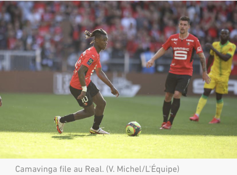 Camavinga officiellement transféré de Rennes au Real Madrid Camavinga officiellement transféré de Rennes au Real Madrid