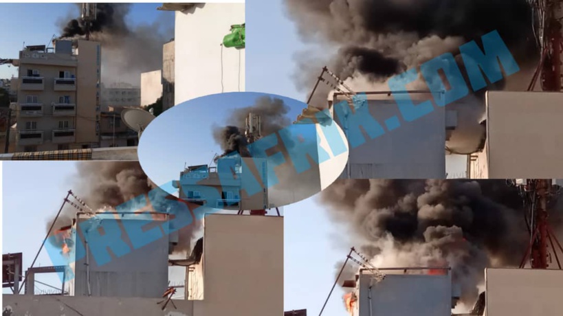 Dakar : une antenne de la Sonatel en feu aux Parcelles Assainies (Vidéo et photos)