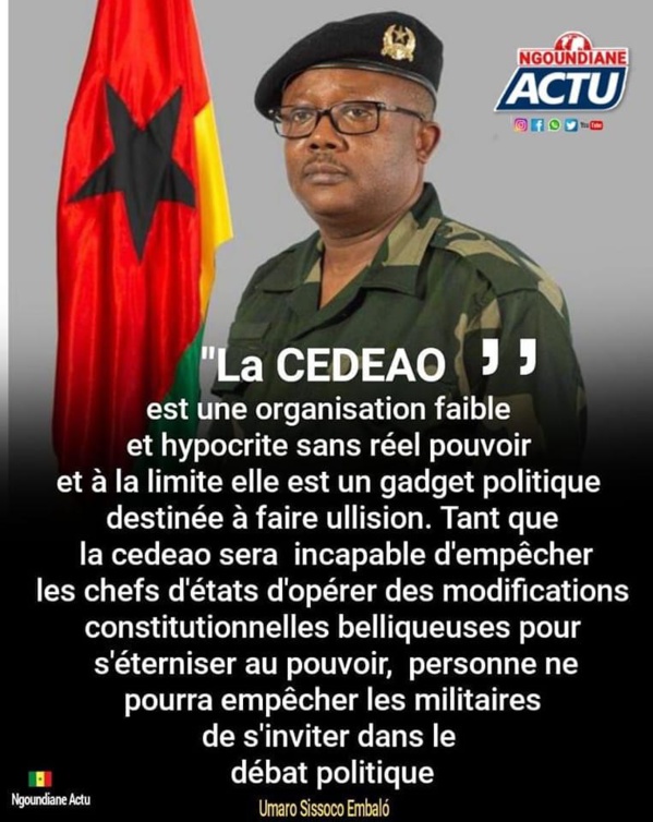"La CEDEAO est une organisation hypocrite, sans réel pouvoir": sur les traces de faux propos attribués au Président Bissau-guinéen "La CEDEAO est une organisation hypocrite, sans réel pouvoir": sur les traces de faux propos attribués au Président Bissau-guinéen