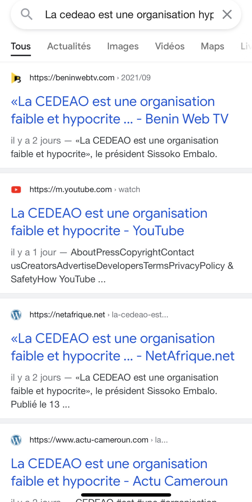 "La CEDEAO est une organisation hypocrite, sans réel pouvoir": sur les traces de faux propos attribués au Président Bissau-guinéen "La CEDEAO est une organisation hypocrite, sans réel pouvoir": sur les traces de faux propos attribués au Président Bissau-guinéen